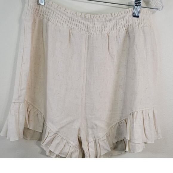 La Miel Shorts Womens Large Joyce Shorts Natural Beach Coastal Cowgirl Boho NWT - Picture 7 of 12